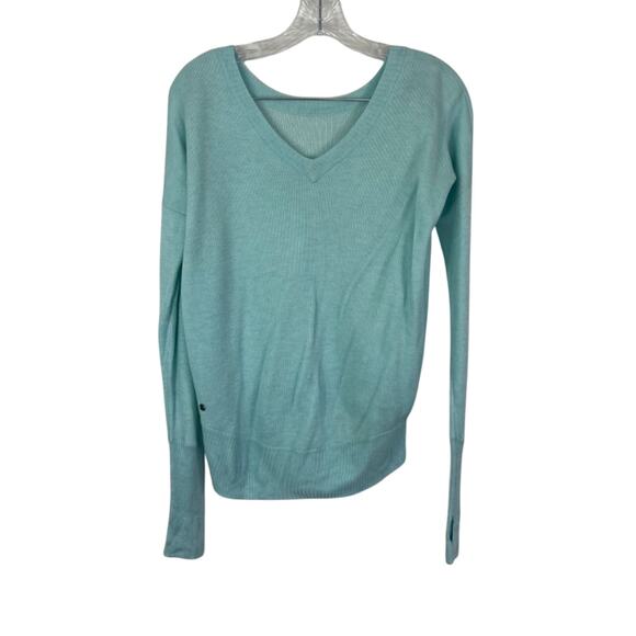 Lululemon Sweater Womens V-Neck Fitted Cuffs Drop Shoulder - Picture 3 of 11